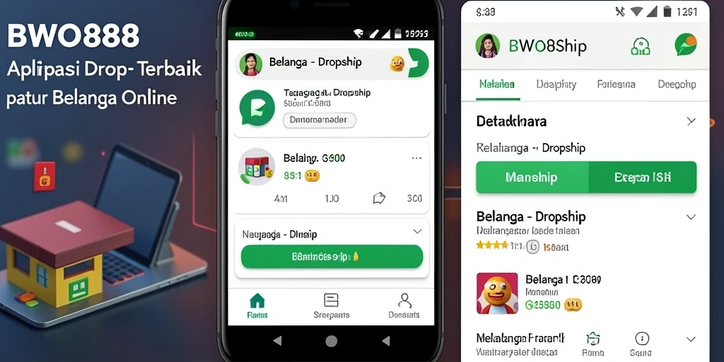Tampilan antarmuka BWO888 yang memudahkan berbelanja dan dropship.