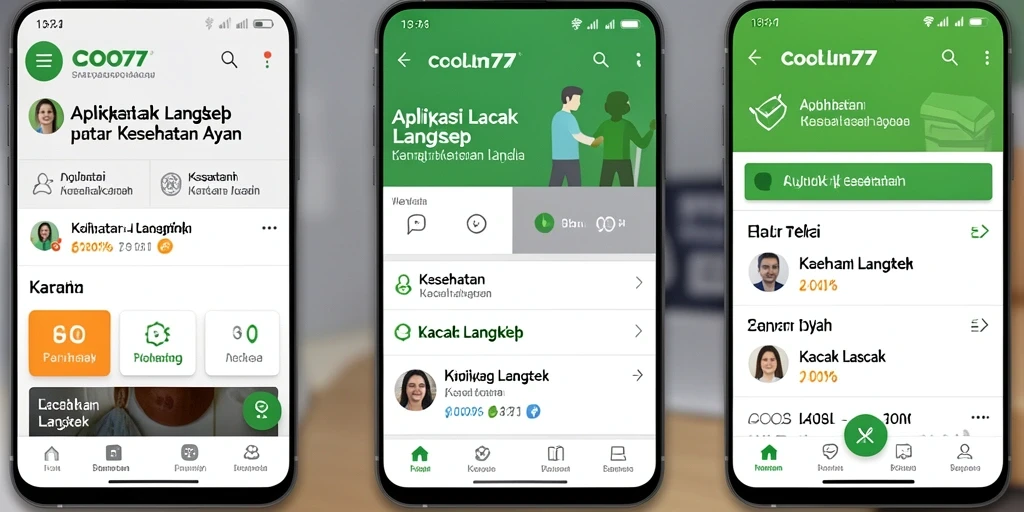 Antarmuka pengguna COO77 yang menunjukkan pelacakan langkah secara real-time.