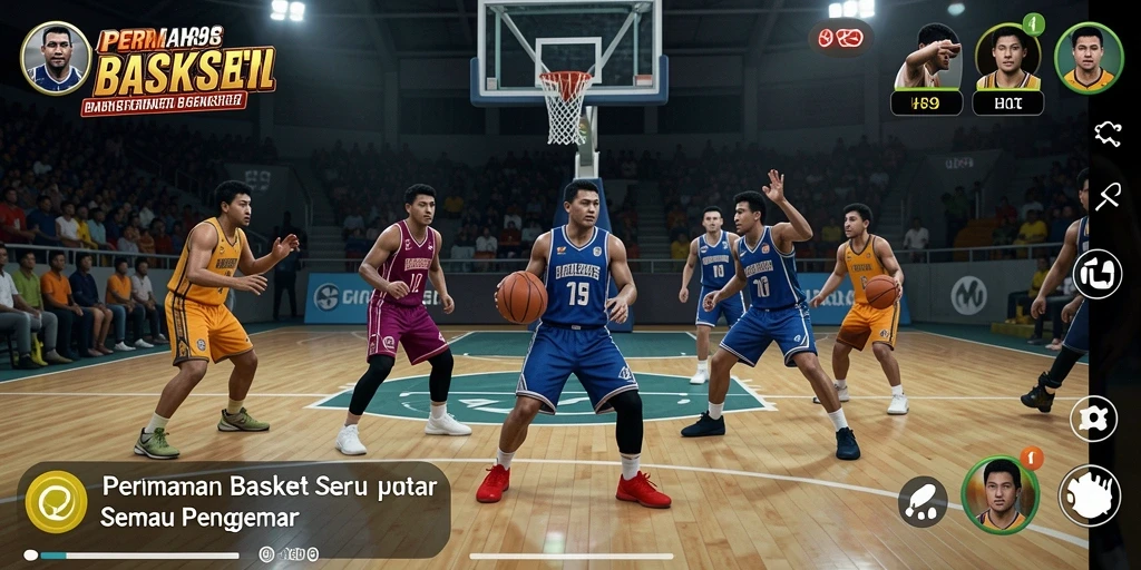 Tampilan antarmuka H89 yang menarik saat bermain Basket.