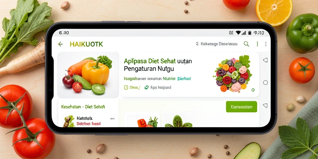Antarmuka HAIKUOTK yang sederhana dan informatif untuk Diet Sehat.