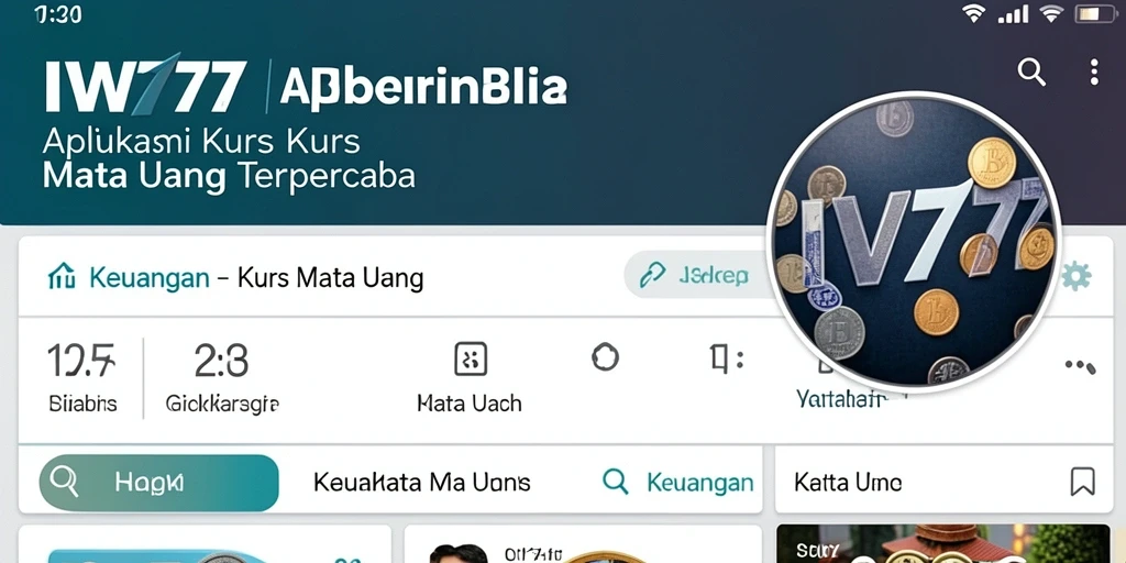 Antarmuka aplikasi IW777 yang menampilkan kurs mata uang secara jelas.