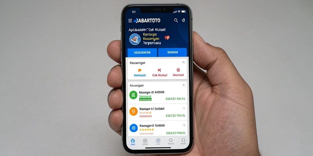 Screenshot aplikasi JABARTOTO menampilkan antarmuka Cek Mutasi yang ramah pengguna.