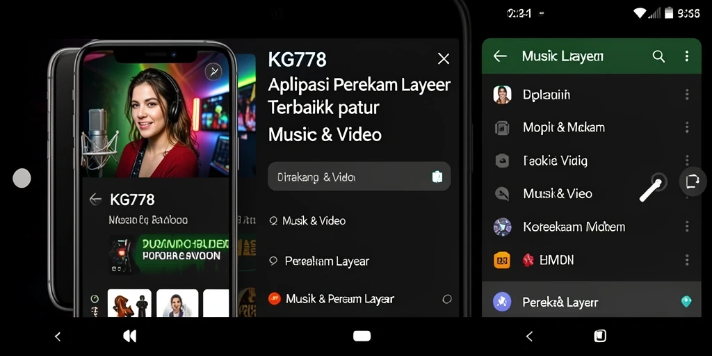 Tampilan antarmuka KG778 saat merekam layar dengan fitur-fitur intuitif.