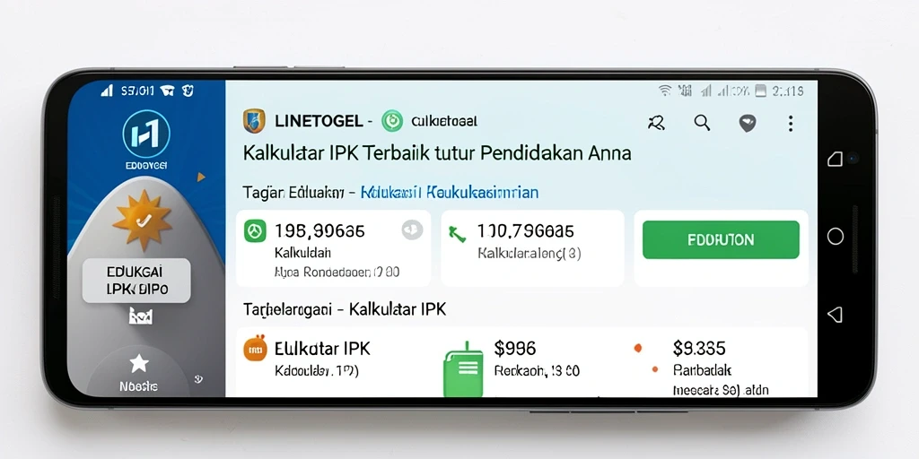 Antarmuka aplikasi Kalkulator IPK LINETOGEL yang sederhana dan informatif.
