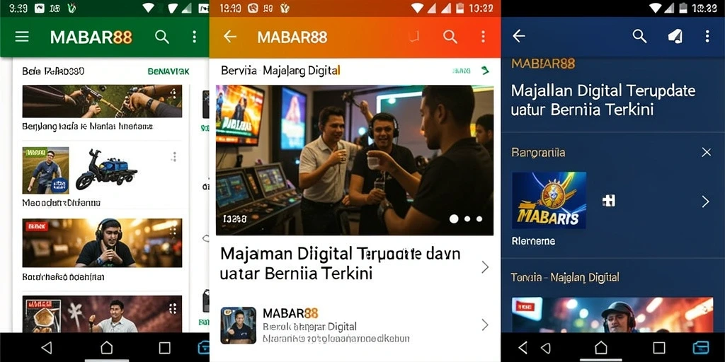 Tampilan antarmuka MABAR88 yang menarik dan informatif.