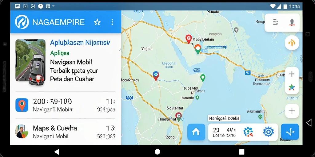 Tampilan antarmuka aplikasi NAGAEMPIRE yang intuitif dan informatif.