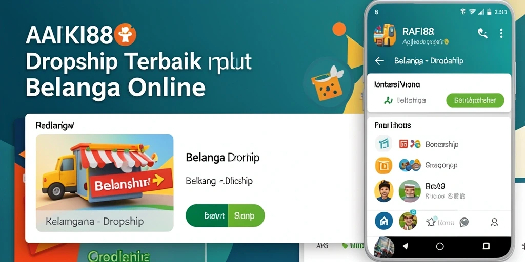 Antarmuka intuitif aplikasi RAFI88 dengan fitur dropship.