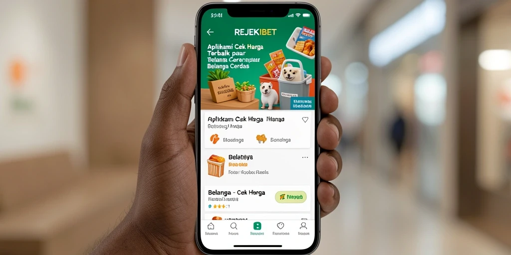 Tampilan antarmuka aplikasi Cek Harga REJEKIBET yang menarik dan fungsional.