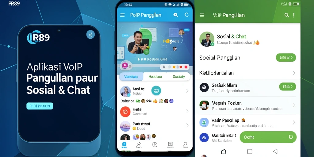 Tampilan antarmuka RR89 saat melakukan panggilan VoIP.