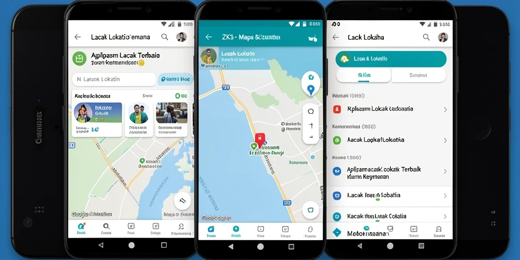 Antarmuka ZK3 menunjukkan lokasi pengguna secara akurat dan real-time.